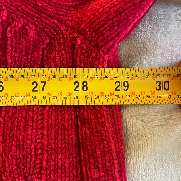 Alfred Dunner Mockneck Red Sweater Chenille Cabled Winter Holiday Christmas 3X - Picture 14 of 17